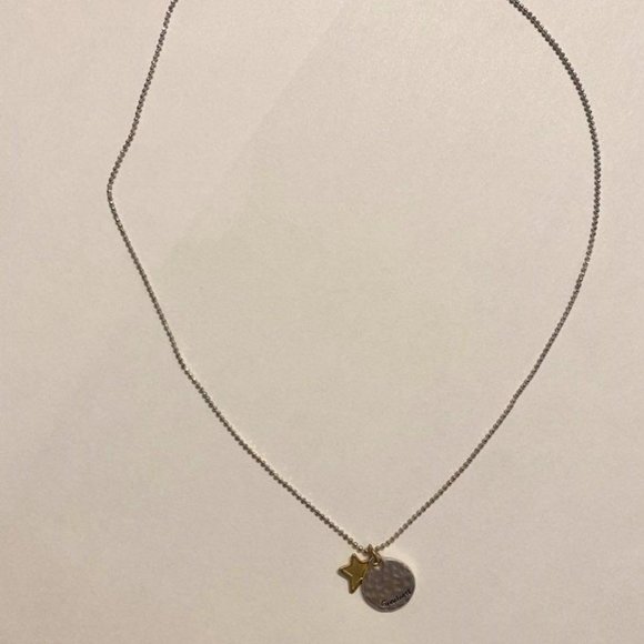 14k gold sterling silver believe necklace - Picture 4 of 4